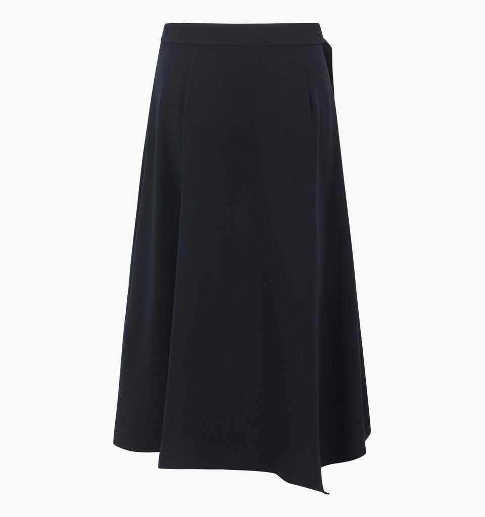 Dark blue asymmetrical skirt - sisley k longuette skirts - Dark Blue | Sisley K image number 2